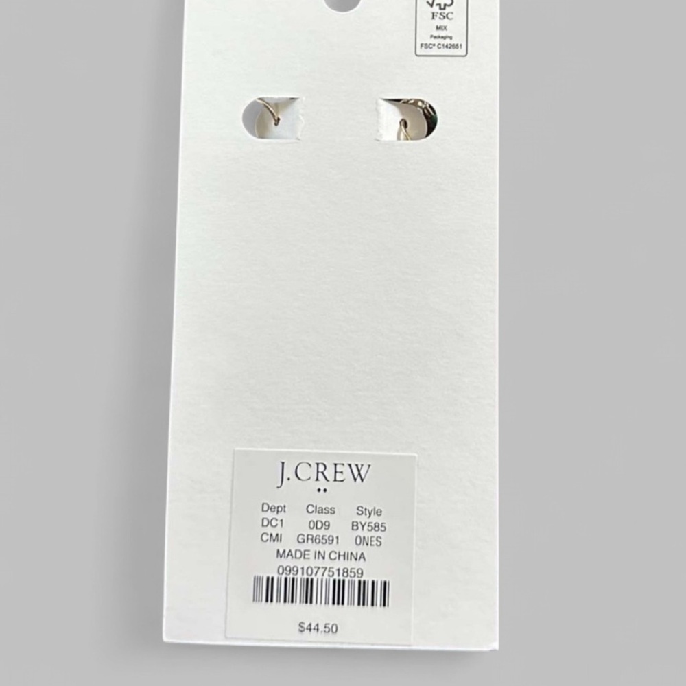 J.Crew Green Ombré Beaded Hoop Earrings NWT - Picture 4 of 4